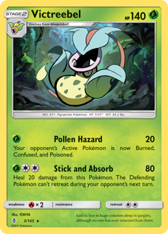 Victreebel #003/145 Rare (Reverse Holofoil) / Guardians Rising