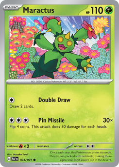 Maractus #03/91 Common (Reverse Holofoil) / Paldean Fates