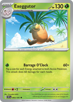 Exeggutor #003/191 Uncommon / Surging Sparks