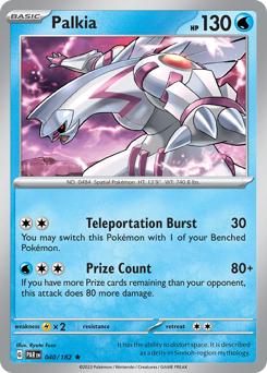 Palkia #040/182 Rare (Holofoil) / Paradox Rift