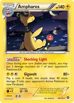 Ampharos #040/114 Rare (Holofoil) / Steam Siege