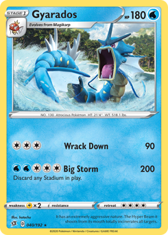 Gyarados #040/192 Holo Rare (Holofoil) / Rebel Clash