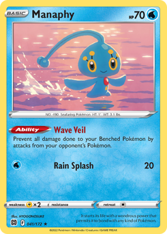 Manaphy #041/172 Rare (Normal) / Brilliant Stars