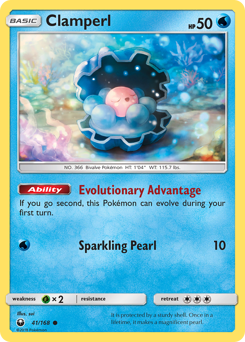 Clamperl #041/168 Common / Celestial Storm