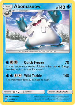 Abomasnow #042/236 Rare (Reverse Holofoil) / Unified Minds