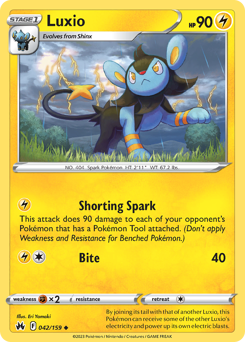 Luxio #042/159 Uncommon / Crown Zenith