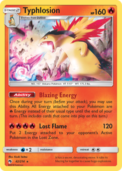 Typhlosion #042/214 Holo Rare (Holofoil) / Lost Thunder