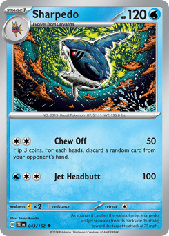 Sharpedo #043/162 Uncommon / Temporal Forces