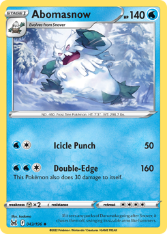 Abomasnow #043/196 Uncommon / Lost Origin