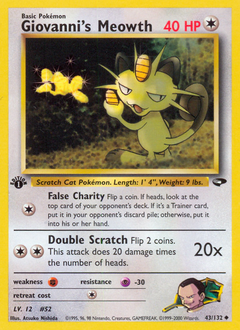 Giovanni's Meowth #043/132 Uncommon / Gym Challenge