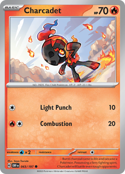 Charcadet #043/197 Common / Obsidian Flames
