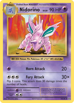Nidorino #044/108 Uncommon / Evolutions