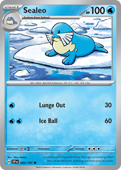 Sealeo #044/191 Common (Reverse Holofoil) / Surging Sparks