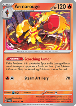 Armarouge #044/197 Uncommon (Reverse Holofoil) / Obsidian Flames