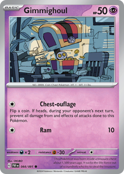 Gimmighoul #44/91 Common (Reverse Holofoil) / Paldean Fates