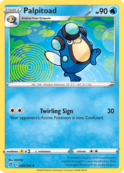 Palpitoad #045/192 Uncommon (Reverse Holofoil) / Rebel Clash