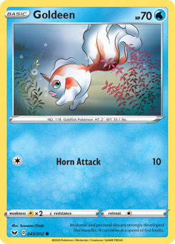 Goldeen #045/202 Common (Reverse Holofoil) / Sword & Shield