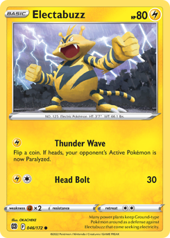 Electabuzz #046/172 Common (Reverse Holofoil) / Brilliant Stars