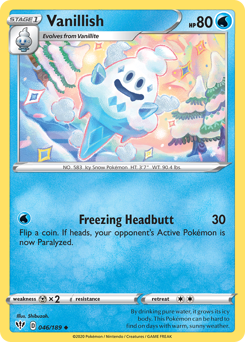 Vanillish #046/189 Uncommon (Reverse Holofoil) / Darkness Ablaze