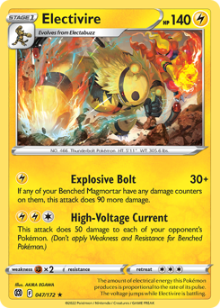 Electivire #047/172 Rare (Reverse Holofoil) / Brilliant Stars