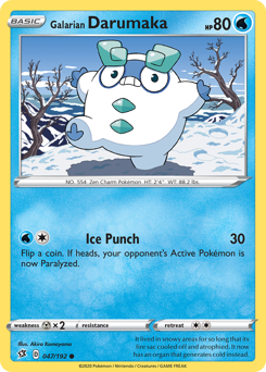 Galarian Darumaka #047/192 Common (Reverse Holofoil) / Rebel Clash