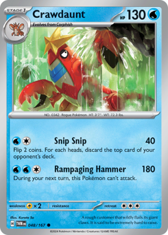 Crawdaunt #048/167 Common / Twilight Masquerade