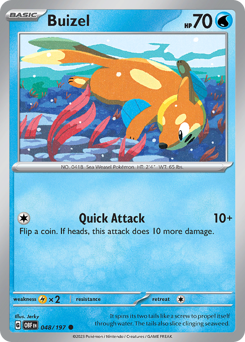 Buizel #048/197 Common (Reverse Holofoil) / Obsidian Flames