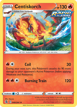 Centiskorch #048/264 Rare (Reverse Holofoil) / Fusion Strike