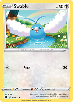 Swablu #48/73 Common (Reverse Holofoil) / Champion's Path