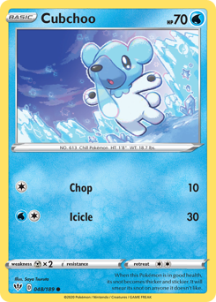 Cubchoo #048/189 Common (Reverse Holofoil) / Darkness Ablaze