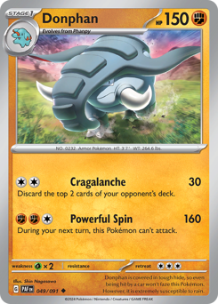 Donphan #49/91 Uncommon (Reverse Holofoil) / Paldean Fates