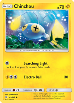 Chinchou #049/149 Common / Sun & Moon