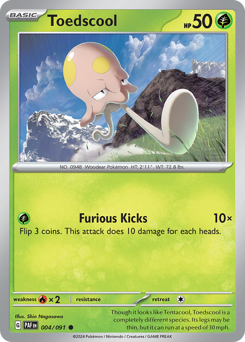 Toedscool #04/91 Common (Reverse Holofoil) / Paldean Fates