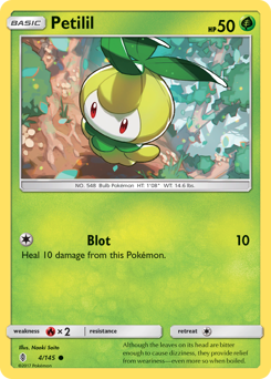 Petilil #004/145 Common (Reverse Holofoil) / Guardians Rising
