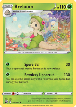 Breloom #004/172 Rare (Reverse Holofoil) / Brilliant Stars
