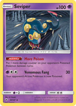 Seviper #050/147 Uncommon (Reverse Holofoil) / Burning Shadows
