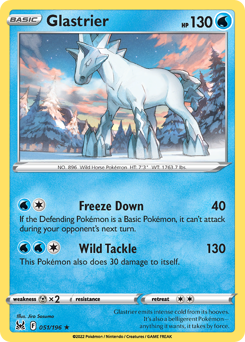 Glastrier #051/196 Holo Rare (Reverse Holofoil) / Lost Origin