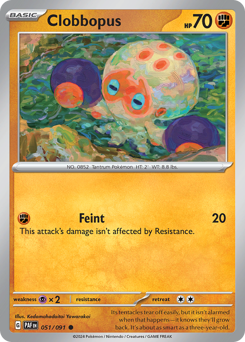 Clobbopus #51/91 Common (Reverse Holofoil) / Paldean Fates