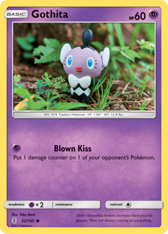 Gothita #052/145 Common (Reverse Holofoil) / Guardians Rising