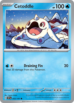 Cetoddle #053/191 Common (Reverse Holofoil) / Surging Sparks