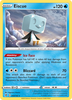 Eiscue #054/192 Holo Rare (Reverse Holofoil) / Rebel Clash