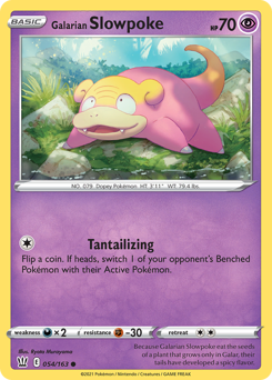 Galarian Slowpoke #054/163 Common (Reverse Holofoil) / Battle Styles