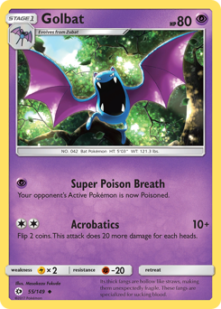 Golbat #055/149 Uncommon (Reverse Holofoil) / Sun & Moon