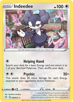 Indeedee #56/72 Holo Rare (Holofoil) / Shining Fates