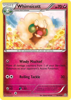 Whimsicott #56/98 Uncommon (Reverse Holofoil) / Ancient Origins