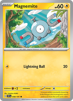 Magnemite #058/191 Common (Reverse Holofoil) / Surging Sparks