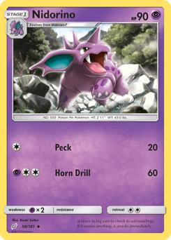 Nidorino #058/181 Uncommon / Team Up