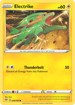 Electrike #058/189 Common (Reverse Holofoil) / Darkness Ablaze