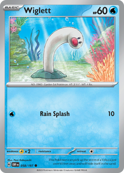 Wiglett #058/197 Common (Reverse Holofoil) / Obsidian Flames