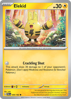 Elekid #059/182 Common (Reverse Holofoil) / Paradox Rift